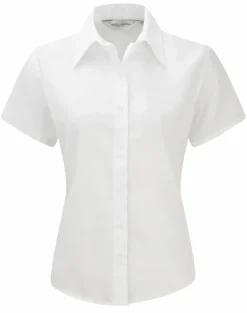 Russell Collection J957F - Chemise manches courtes sans repassage pour femme